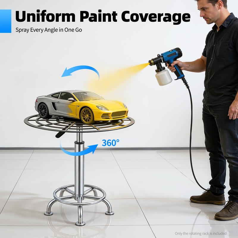 360° Spray Paint Rack, Stable Rotating Paint Rack, Lifting Spray