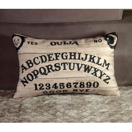 FAVDEC Decorative Grunge Ouija Board Pad Pillow Cover 12 Inches x 20 Inches, Throw Pillow Cover with Vintage Ouija Board Pattern, Cover only