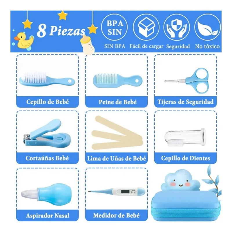 Kit De Higiene Y Cuidado Del Bebé, Incluye Termómetro
