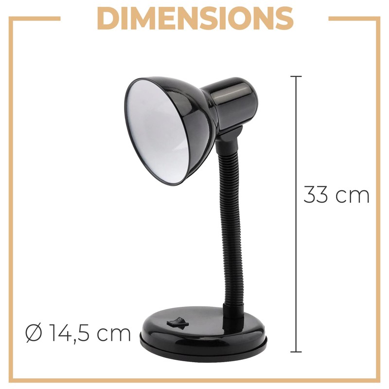 Retoo Retro Desk Lamp Retro Design 33 cm, E27 Socket,