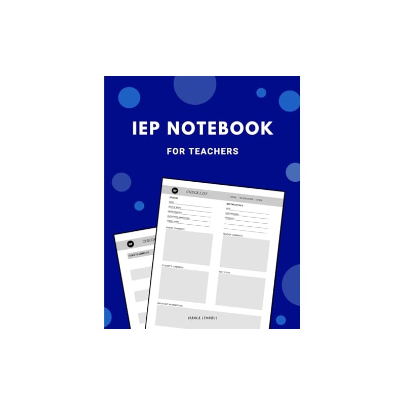 IEP Notebook For Teachers, IEP Meeting Planner, Up to 39