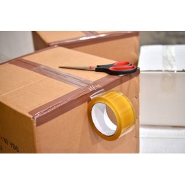 WOD BCST Biodegradable Packaging Tape, Clear, 2 inch x 72 yds (Pack of 3) Cellophane Stationery Eco Friendly Tape for Carton Sealing, Moving, Shipping, & Office