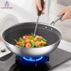 Importeek Sarten Wok Antiadherente Acero Inoxidable Induccion 32cm