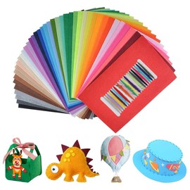 UOUNE Colourful Felt Fabric 41 Colours Colourful Felt Sheets 20 x 30 cm Craft Felt Sheets Polyester Felt Fabric DIY Craft Fabric Felt Sheet Set Colourful Sewing Projects Patchwork