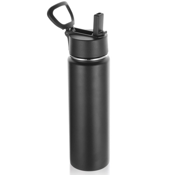 Volhoply 660ml Insulated Water Bottles with Straw Lid, Stainless Steel