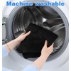 FRCTLNKG 1 Pc Black Toilet Cover, Soft Velvet Polyester Black