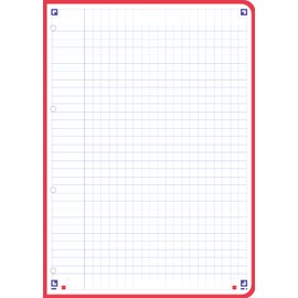 OXFORD Color System A4 Sheets, 200 Pages, Large Squares, 5 Colours, Assorted Frame Colours