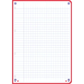 OXFORD Color System A4 Sheets, 200 Pages, Large Squares, 5 Colours, Assorted Frame Colours