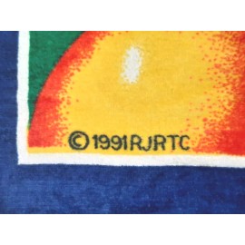 Camel Joe Camel Shooting Pool Beach Towel 1991 Mint 30x60  Stored in plastic 34 Years.