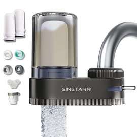 Filtro de Agua para Grifo, Filtro de Grifo de 7 Capas de Filtración con dos Cartuchos Complementarios, Aumente la Presión para Ablandar el Agua, Apto para la Mayoría de Grifos Domésticos