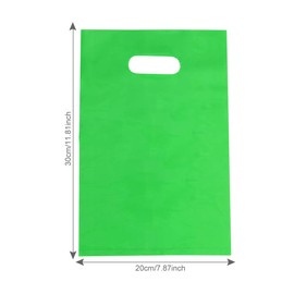 iplusmile Goods Bags with Handle, Plastic Bags, Reusable and Durable Shopping Bags for Gifts, Shirt Shop (Pack of 100, Green), Green