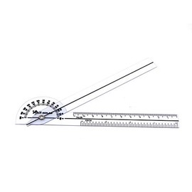 A2ZSCILAB Plastic 6" Economy Goniometer 180 Degree ISOM Physical Therapy Angle Protractor Ruler