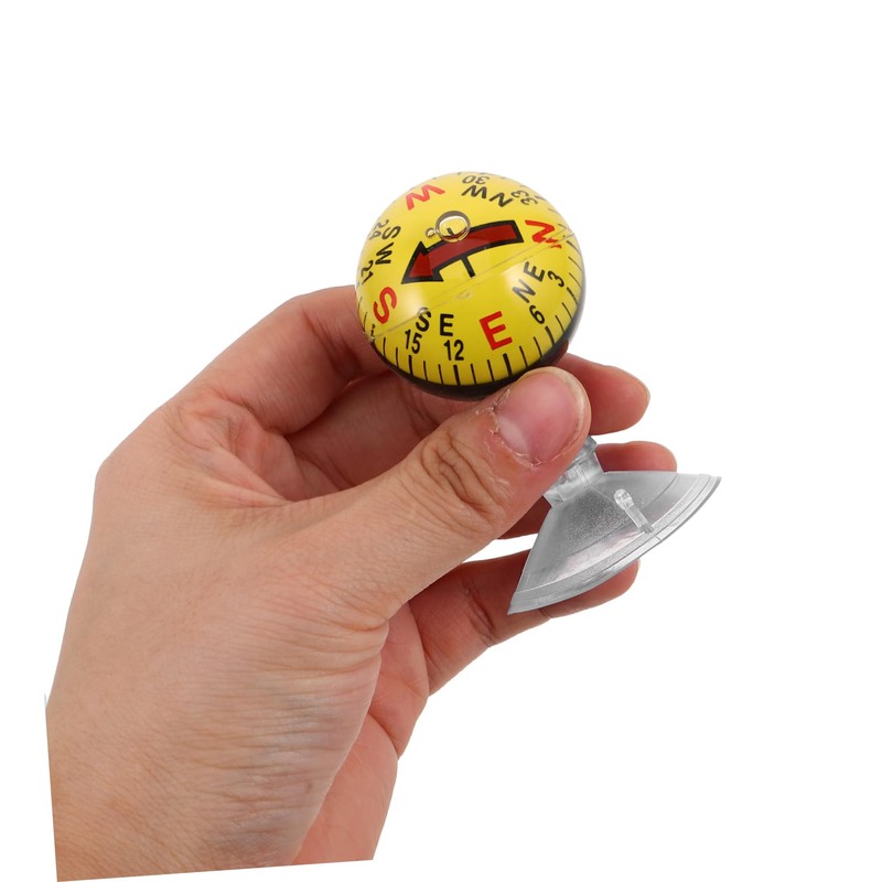 FUNOMOCYA Car Guide Ball Compass Truck Balls Abs Yellow