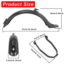 RUTU Scooter Rear Mudguard Bracket for Xiaomi M365/M365 Pro/1S / Pro 2/Hover-1 Journey, Electric Scooter Rear Mudgard Replacement Part Accessory