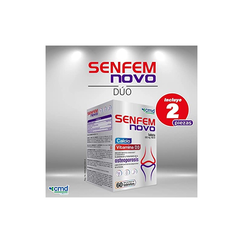 Cmd Senfem Novo Calcio Vitamina Medicamento Vitamínico Cajas Frasco Tabletas