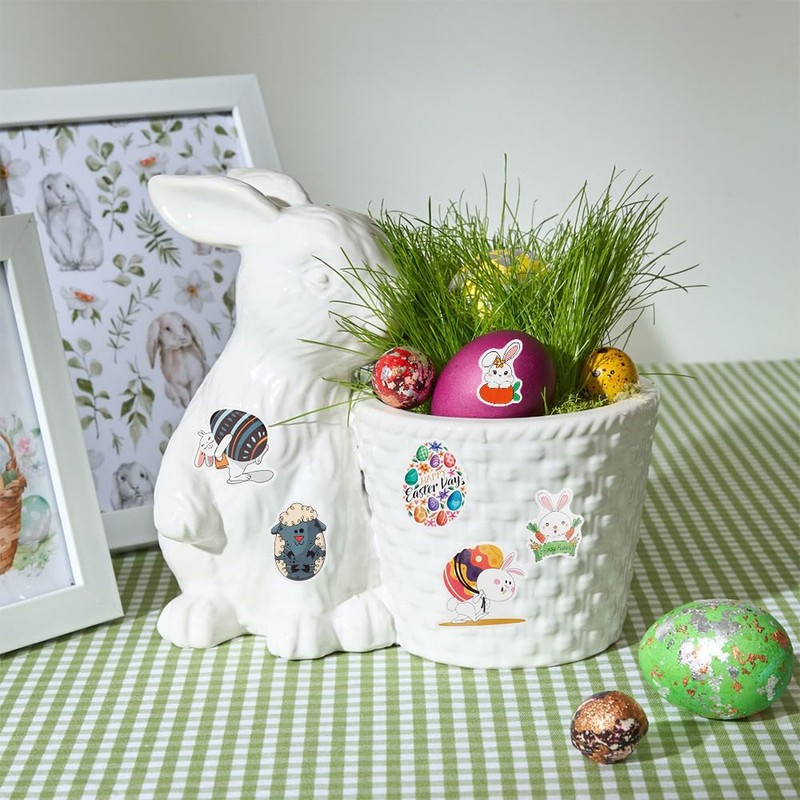 Easter Stickers,100Pcs Easter Egg Stickers,Egg Stickers Easter,Easter Eggs Stickers,Easter Vinyl