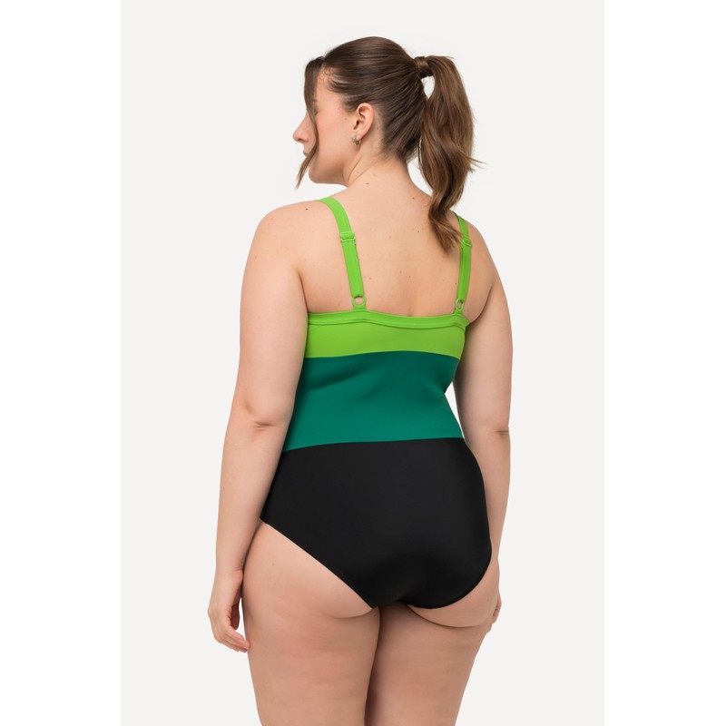 Ulla Popken Women's Swimming Costume, black