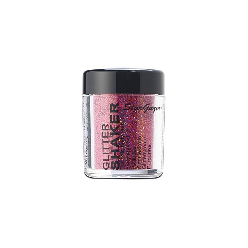 Stargazer Starlight Glitter Shaker, Mars Crimson. Cosmetic glitter powder for