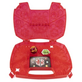 Bakugan, Baku-Storage Case with Dragonoid Collectible Action Figure and Trading Card, Red
