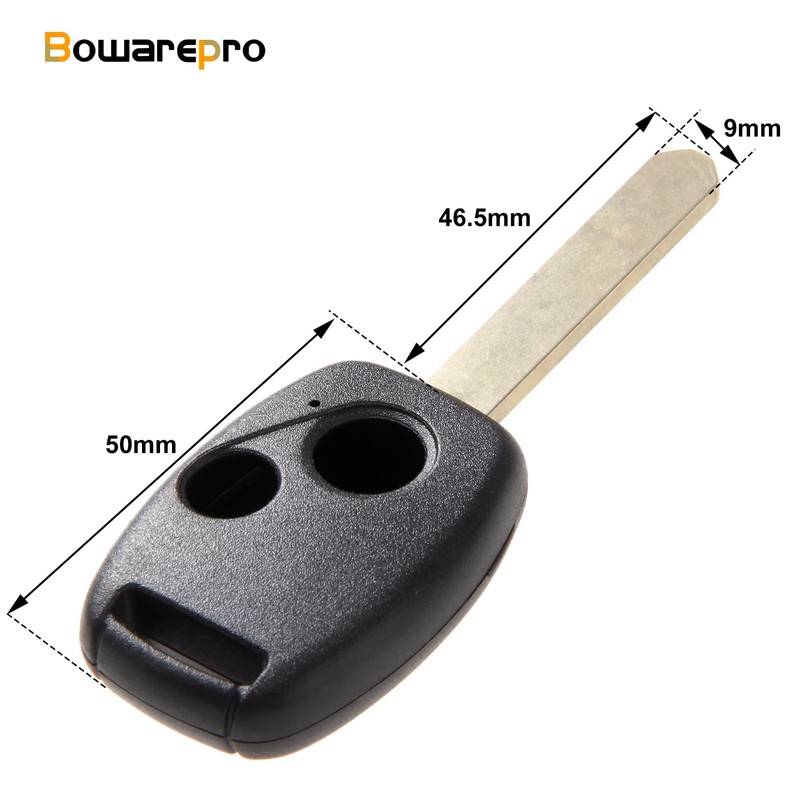 Bowarepro Honda 2 Button Remote Key Shell Blank Key Pilot
