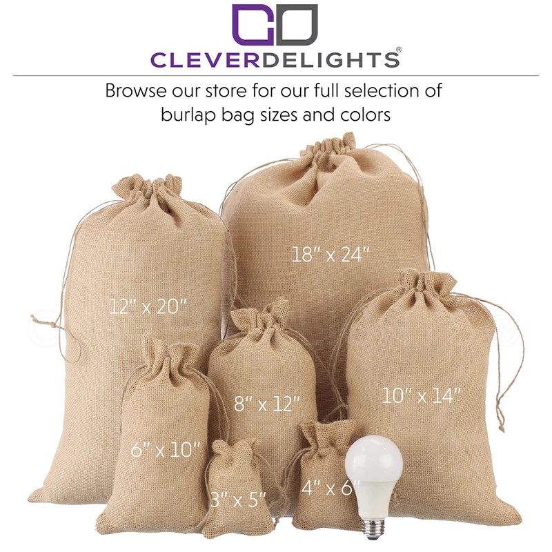 CleverDelights 23" x 40" Burlap Bags - 3 Pack -