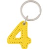 [Slip-on] Key Chain (JNK-1401 Number Keychain, 4 (Yellow), One Size