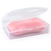 2 Pcs Clear White Travel Soap Box with lid, Soap