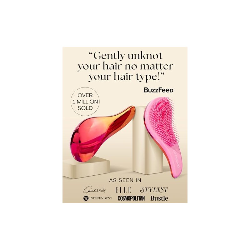 Lily England Gentle Detangle Hair Brush for Thick, Curly, Wet