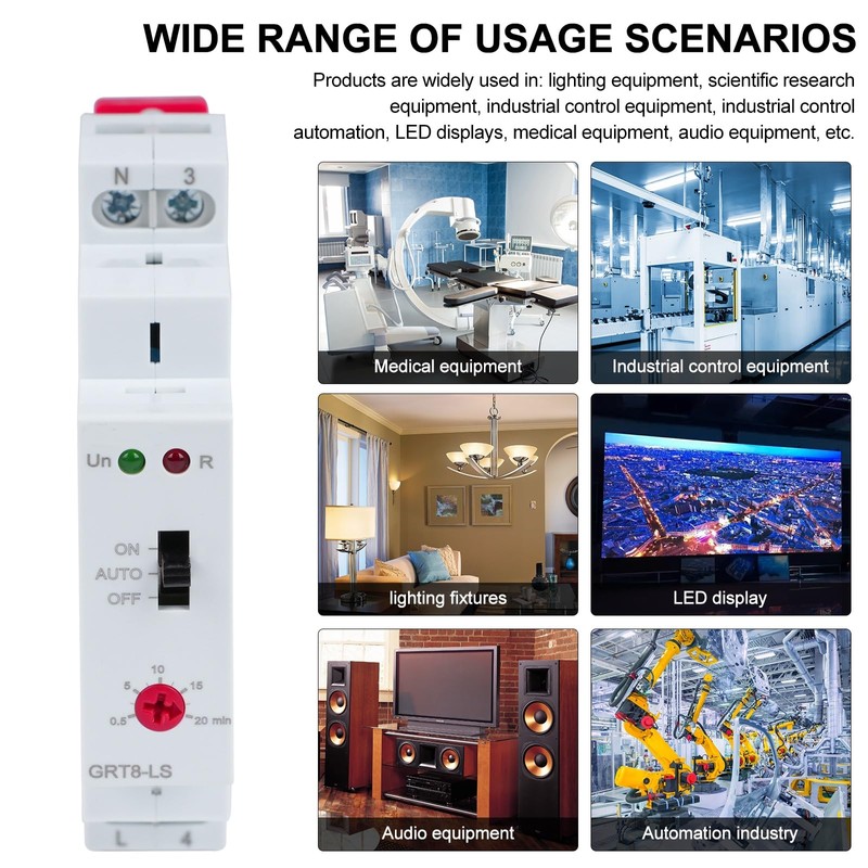 Stair Light Timer Switch, Mechanical Electronic Relay Timer, GEYA GRT8