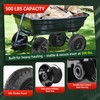 USCaster 4.10/3.50-4 Tire and Wheel Flat Free,10-Inch Solid Wheel Replacement