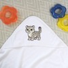 Azeeda 'Cute Snow Leopard' Baby Hooded Towel (HT00037743)