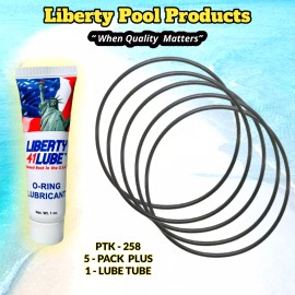 POOLTEK USA HCXP6025A  Strainer Body O-ring (5-PACK - PTK-258 + LUBE TUBE) For Hayward®