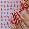 5Sheets Christmas Nail Art Stickers 3D Christmas Tree Elk Nail