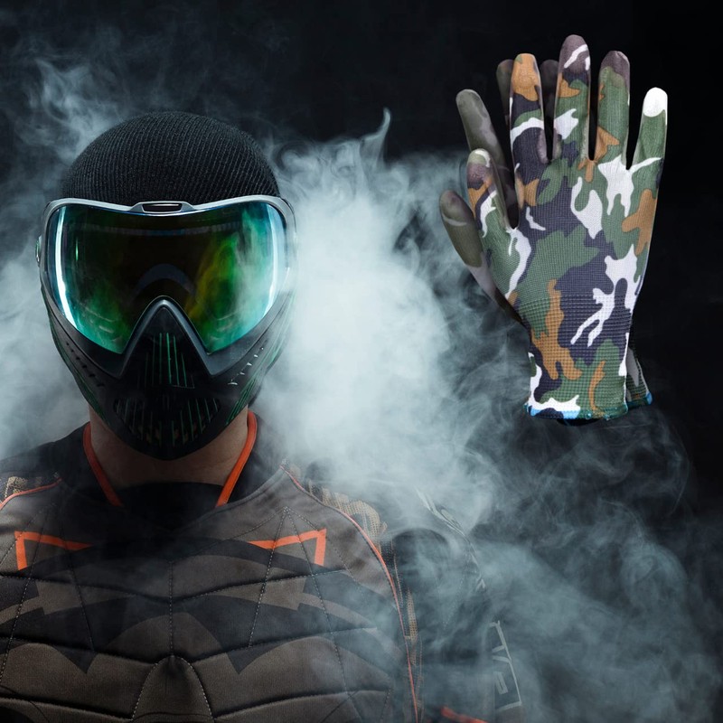 FUZZIO 24 Pairs Ogrifox PU Camouflage Work Gloves Glove Clip