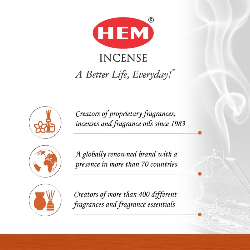 HEM Meditation Incense Sticks - Pack of 6 - 120