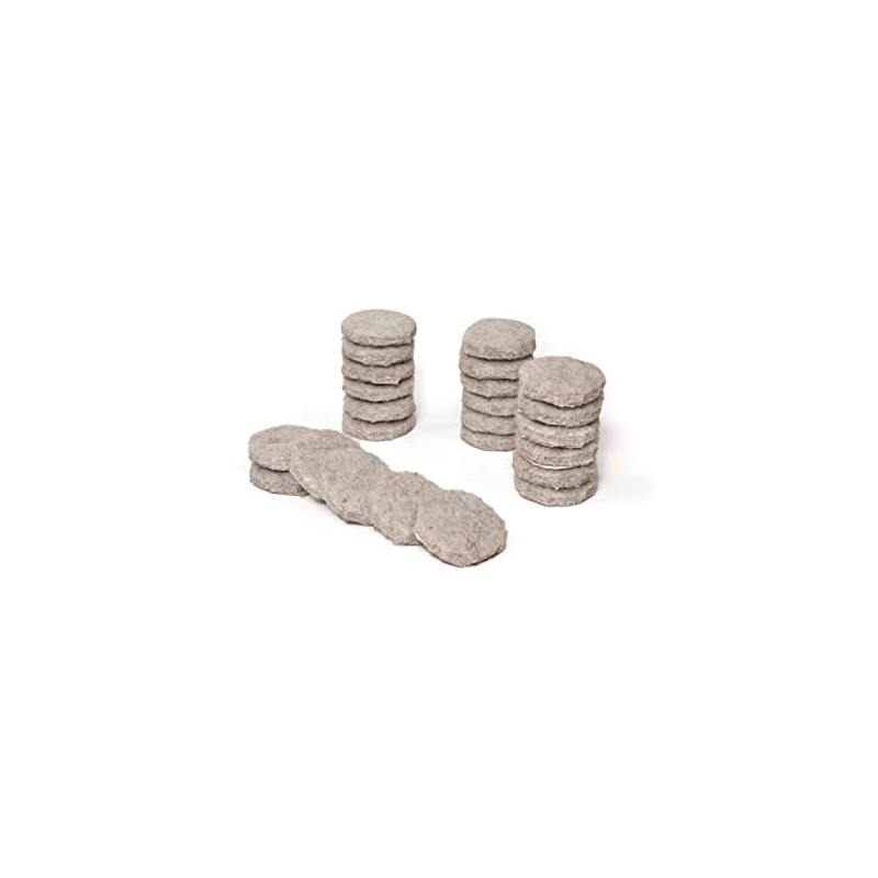 Eco Feltac Self-Stick Felt Floor Savers Round, Beige, 19 mm