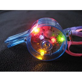 Glowmania Multicolour Whistle Necklace, Unisex, Yellow Gold, Modern, Casual, Flashy Accessory Lovers