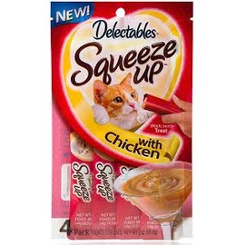 Hartz Delectables Squeeze Up Cat Treat - Chicken 4 Pack - (4 x 0.5 oz Tubes)