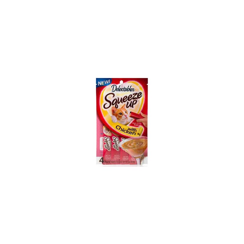 Hartz Delectables Squeeze Up Cat Treat - Chicken 4 Pack