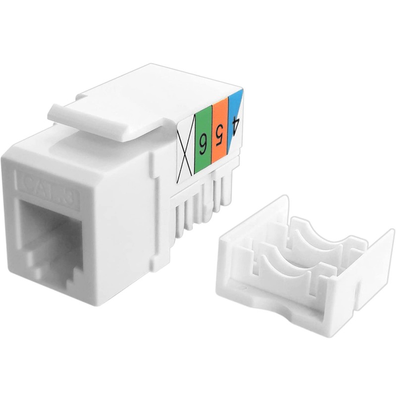 NECABLES 5Pack CAT3 Telephone Keystone Jack Phone Keystone Jack Punch