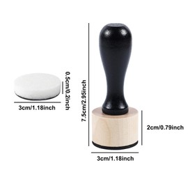 CENZICOM 21 Packs Mini Round Ink Blending Tool with Foams Set for Drawing, Distressing, Blending and More (Black-White(Flat Sponge+Handle))