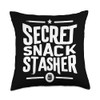 Secret Snack Stasher Throw Pillow