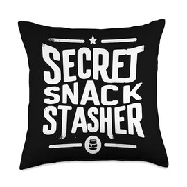 Secret Snack Stasher Throw Pillow