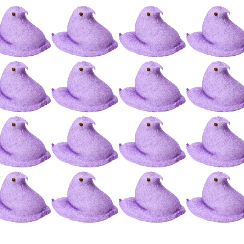 Purple Peeps Marshmallow Chicks, Bulk Candy Party Treat, 2 Pack,