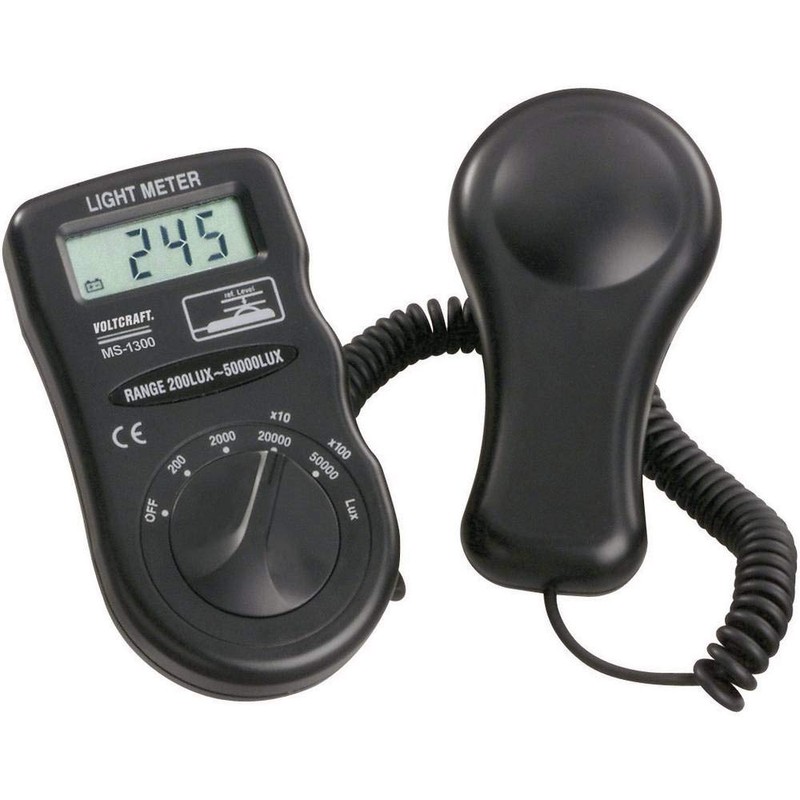 Voltcraft MS-1300 Digital Luxmeter 0.1 - 50 000 lx