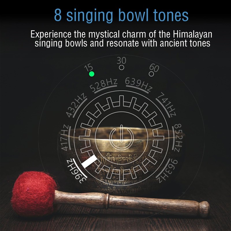 Rylaxtones Meditation System,Electronic Tibetan Singing Bowl, Meditation Tone Machine,for Meditation,Mindfulness,Sound