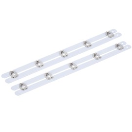 QUARKZMAN Set of 2 Busk Corset, 10 Inch White Steel Bone Support with Silver Buttons, Spring Steel Corset, Busk Corset Bones for Sewing Corset, Making, Dress, Wedding Dress