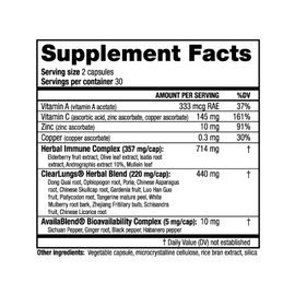 Ridgecrest Herbals ClearLungs Immune, 60 Cap