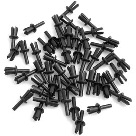 Design61 Expansion Rivets Fastening Clip Pack of 50 in Black 3 mm Hole