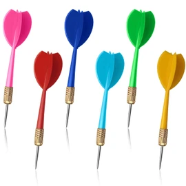 Steel Tip Darts Set 6 Pack Metal Dart Set Multicolor Darts Dart Tool for Professional Exercises Entertainment